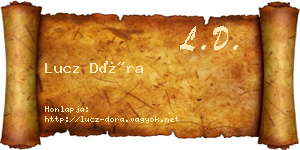 Lucz Dóra névjegykártya