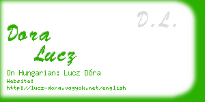 dora lucz business card